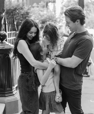 Luke Niforatos with his wife and two daughters